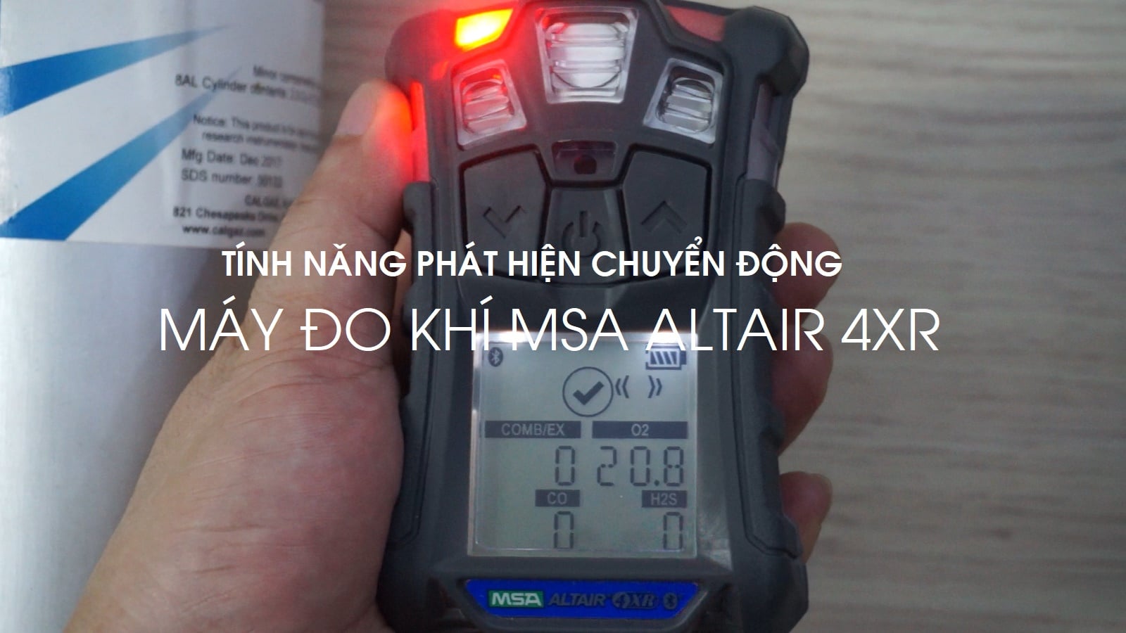 Máy đo khí MSA Altair 4XR: Video 7 – Kiểm tra phát hiện chuyển động